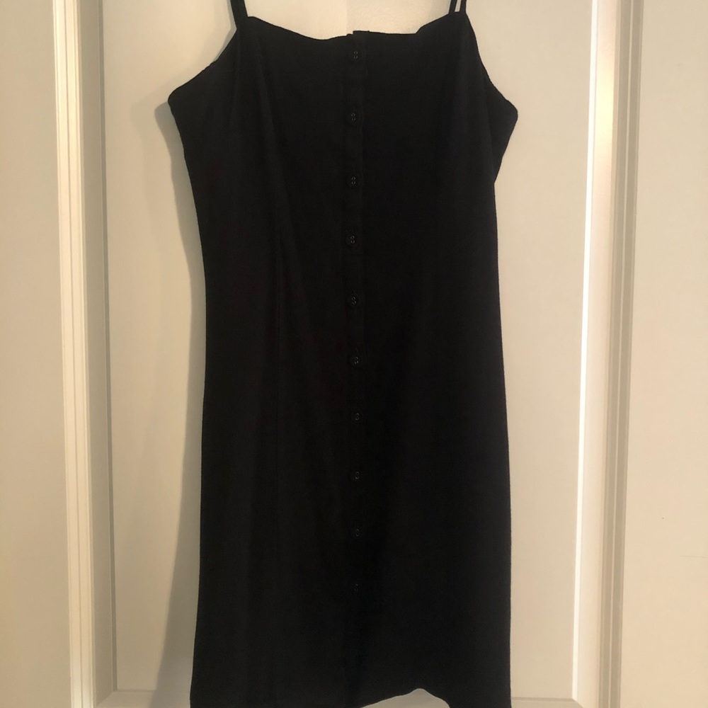Simple black mini dress